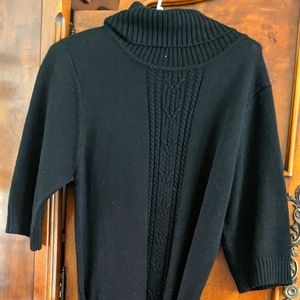 A black sweater dress
